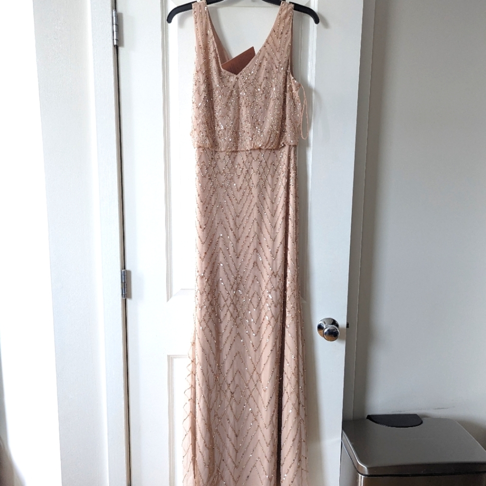 BHLDN sequin bridesmaid dress